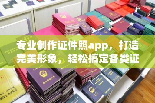 汕尾专业制作证件照app，打造完美形象，轻松搞定各类证件照
