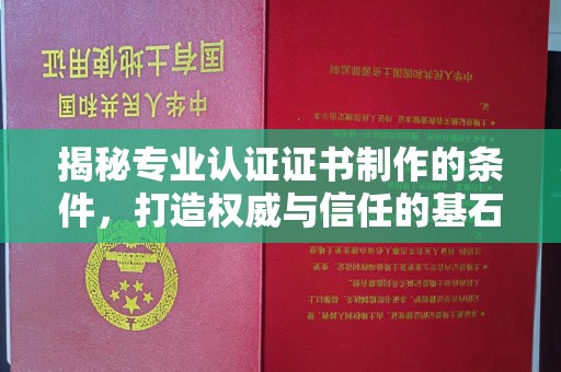 汕尾揭秘专业认证证书制作的条件，打造权威与信任的基石