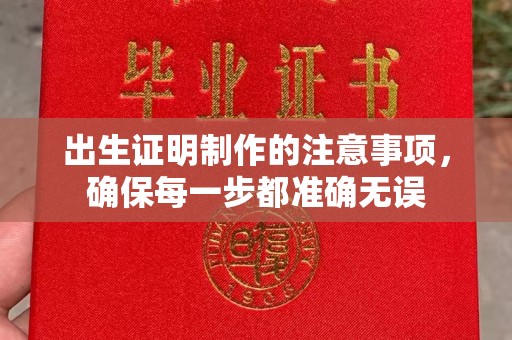 汕尾出生证明制作的注意事项，确保每一步都准确无误
