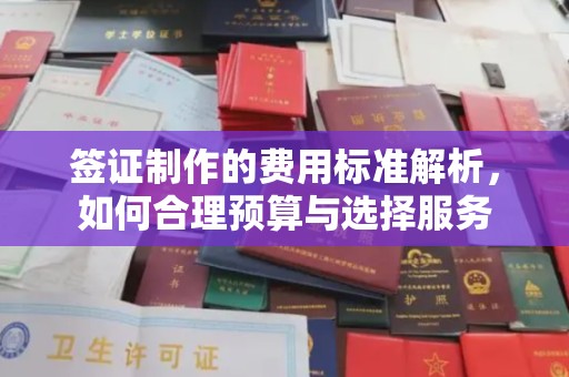 汕尾签证制作的费用标准解析，如何合理预算与选择服务