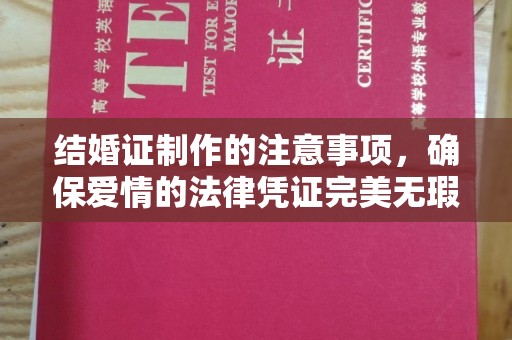 汕尾结婚证制作的注意事项，确保爱情的法律凭证完美无瑕