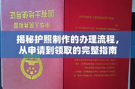 汕尾揭秘护照制作的办理流程，从申请到领取的完整指南