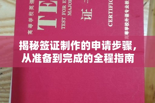 汕尾揭秘签证制作的申请步骤，从准备到完成的全程指南