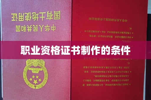 汕尾职业资格证书制作的条件