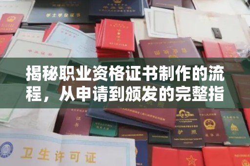 汕尾揭秘职业资格证书制作的流程，从申请到颁发的完整指南