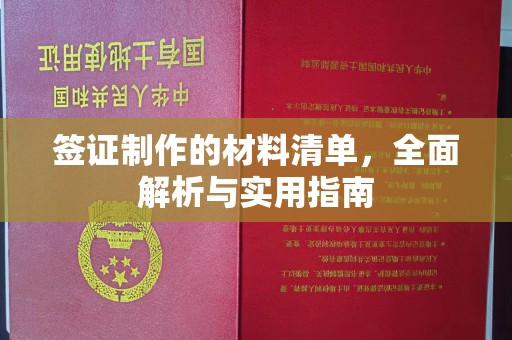 汕尾签证制作的材料清单，全面解析与实用指南
