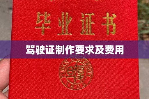 汕尾驾驶证制作要求及费用